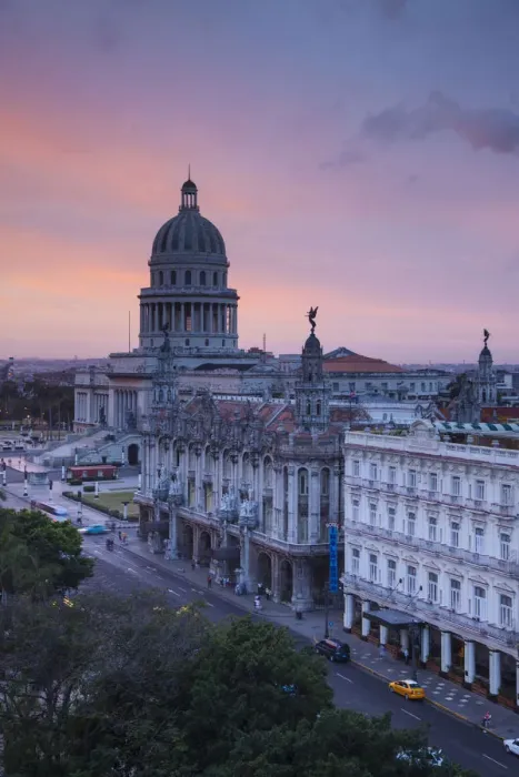 Framed Print : Capitolio, Gran Teatro and Inglaterra Hotel, Havana, Cuba
