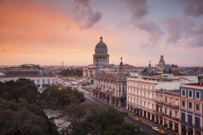 Framed Print : Capitolio, Gran Teatro and Inglaterra Hotel, Havana, Cuba