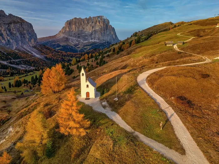 Framed Print : Cappella di San Maurizio, Passo Gardena, Dolomites, South Tyrol, Italy Framed Print : Cappella di San Maurizio, Passo Gardena, Dolomites, South Tyrol, Italy