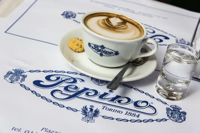 Framed Print : Cappuccino cup served at Caffe Pepino, Turin, Piedmont, Italy Framed Print : Cappuccino cup served at Caffe Pepino, Turin, Piedmont, Italy