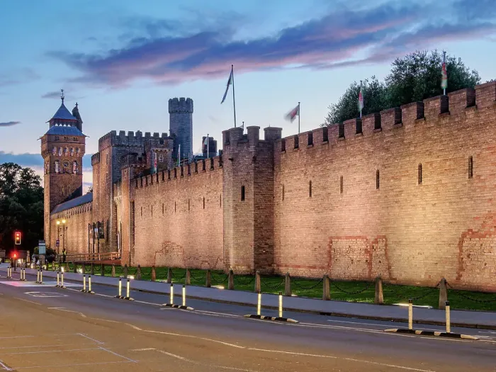 Framed Print : Cardiff Castle at dusk, Cardiff, Wales, United Kingdom Framed Print : Cardiff Castle at dusk, Cardiff, Wales, United Kingdom