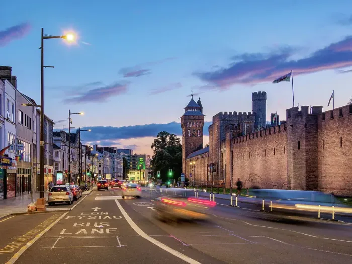 Framed Print : Cardiff Castle at dusk, Cardiff, Wales, United Kingdom Framed Print : Cardiff Castle at dusk, Cardiff, Wales, United Kingdom