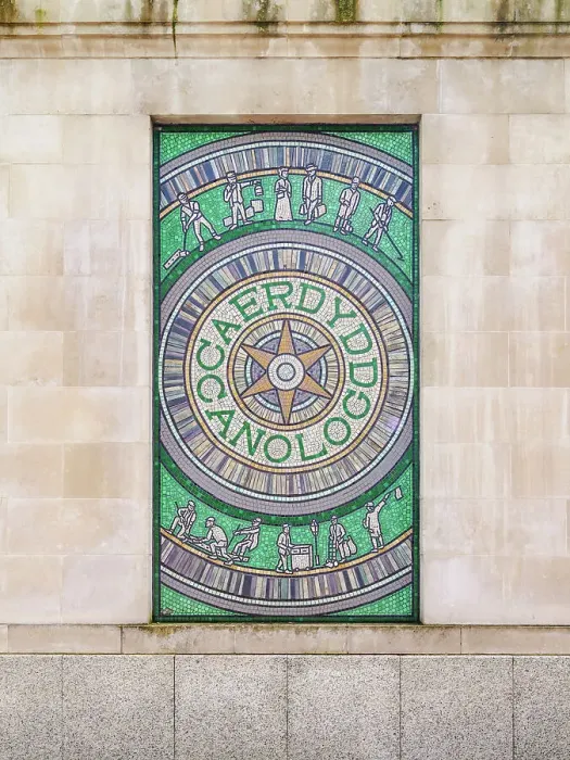 Framed Print : Cardiff Central Railway Station, detailed view, Cardiff, Wales, United Kingdom