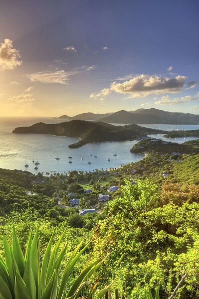 Caribbean, Antigua and Barbuda, English Harbour from Shirleys Heights