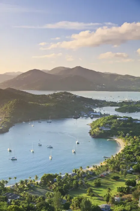 Framed Print : Caribbean, Antigua and Barbuda, English Harbour from Shirleys Heights Framed Print : Caribbean, Antigua and Barbuda, English Harbour from Shirleys Heights