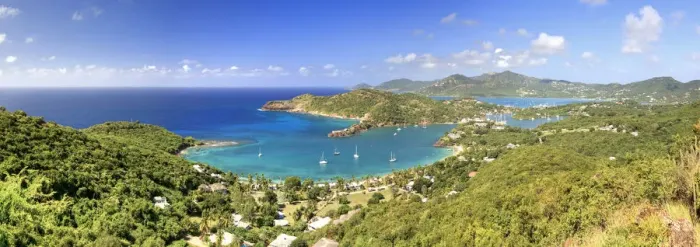Framed Print : Caribbean, Antigua and Barbuda, English Harbour from Shirleys Heights