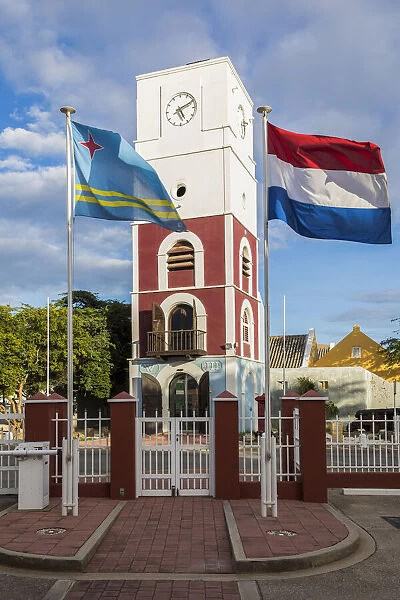Caribbean, Aruba, Oranjestad, The tower of Fort Zoutman, Aruba Historical Museum