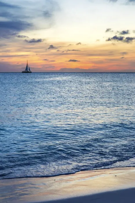 Framed Print : Caribbean, Aruba, San Nicolas, Sunset on Eagle Beach Framed Print : Caribbean, Aruba, San Nicolas, Sunset on Eagle Beach
