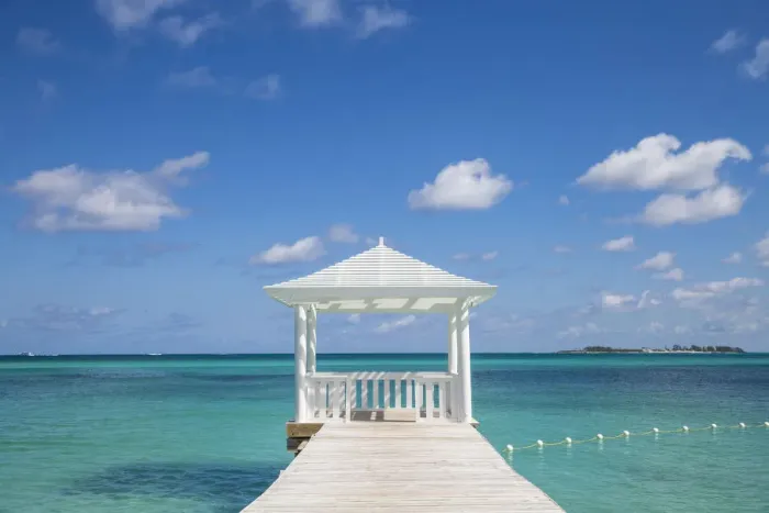Framed Print : Caribbean, Bahamas, Providence Island, Jetty Framed Print : Caribbean, Bahamas, Providence Island, Jetty