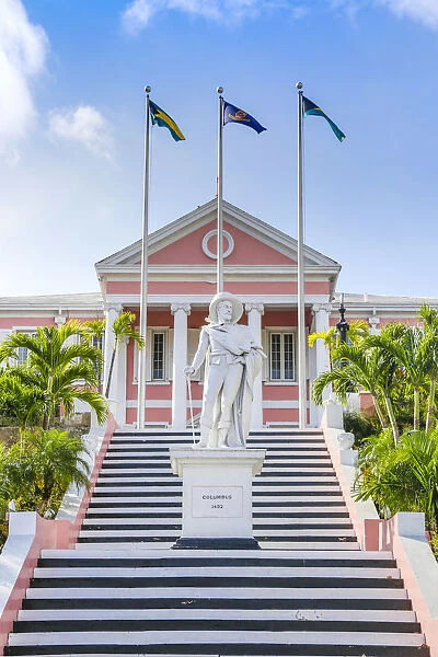 Caribbean, Bahamas, Providence Island, Nassau, Mount Fitzwilliam, Statue of Christopher