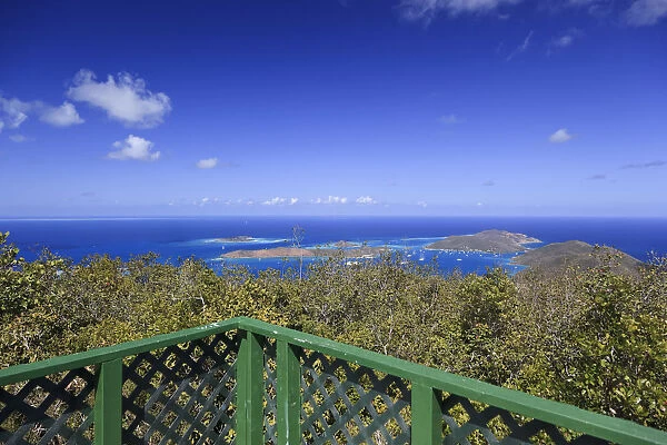 Caribbean, British Virgin Islands, Virgin Gorda, Panorama from Gorda Peak National Park