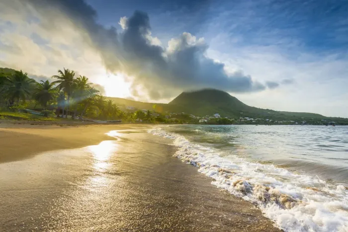 Framed Print : Caribbean, Martinique, Les Anse d Arlet, Petite Anse, Sunsrise Framed Print : Caribbean, Martinique, Les Anse d Arlet, Petite Anse, Sunsrise