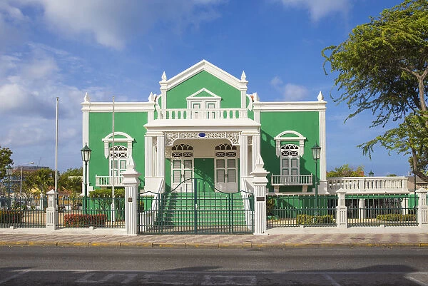 Caribbean, Netherland Antilles, Aruba, Oranjestad, Former home of Dr Eloy Ahrends