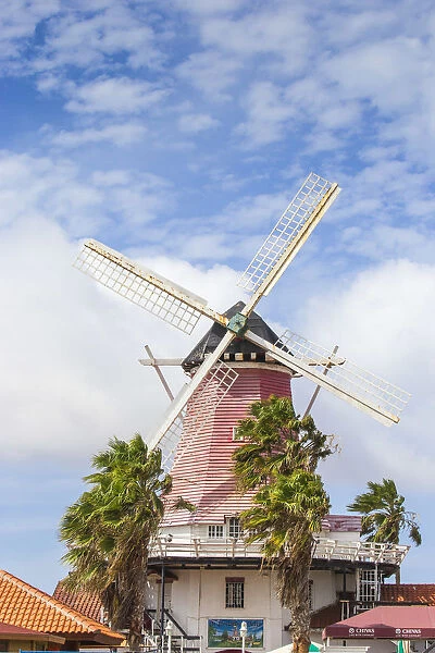 Caribbean, Netherland Antilles, Aruba, Old Dutch Windmill