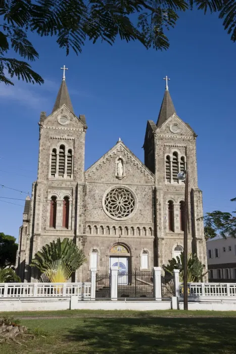 Framed Print : Caribbean, St Kitts and Nevis, St Kitts, Basseterre, Immaculate Conception Cathedral