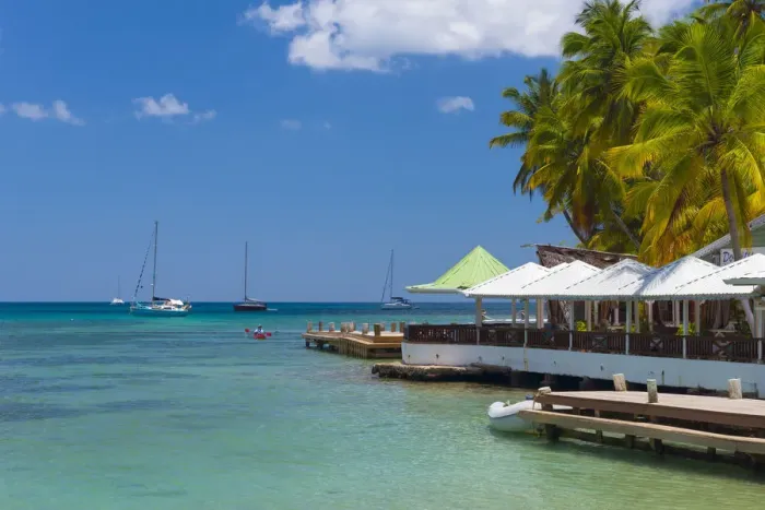 Framed Print : Caribbean, St Lucia, Marigot, Marigot Bay, Marigot Bay Beach Club Hotel, Doolittle s Framed Print : Caribbean, St Lucia, Marigot, Marigot Bay, Marigot Bay Beach Club Hotel, Doolittle s