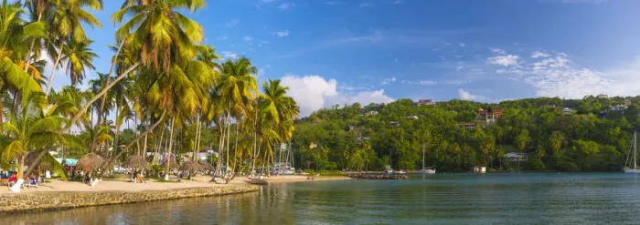 Framed Print : Caribbean, St Lucia, Marigot, Marigot Bay Framed Print : Caribbean, St Lucia, Marigot, Marigot Bay