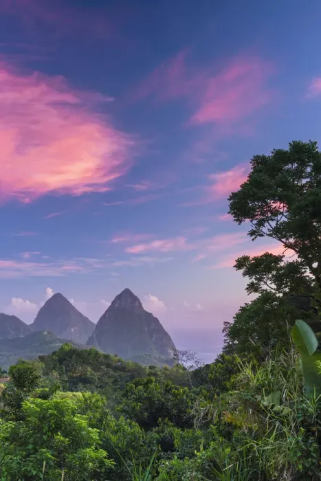 Framed Print : Caribbean, St Lucia, Petit (near) and Gros Piton Mountains (UNESCO World Heritage Site) Framed Print : Caribbean, St Lucia, Petit (near) and Gros Piton Mountains (UNESCO World Heritage Site)