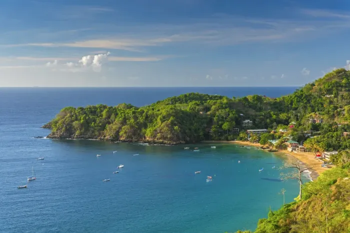 Framed Print : Caribbean, Trinidad and Tobago, Tobago, Castara Bay, Castara