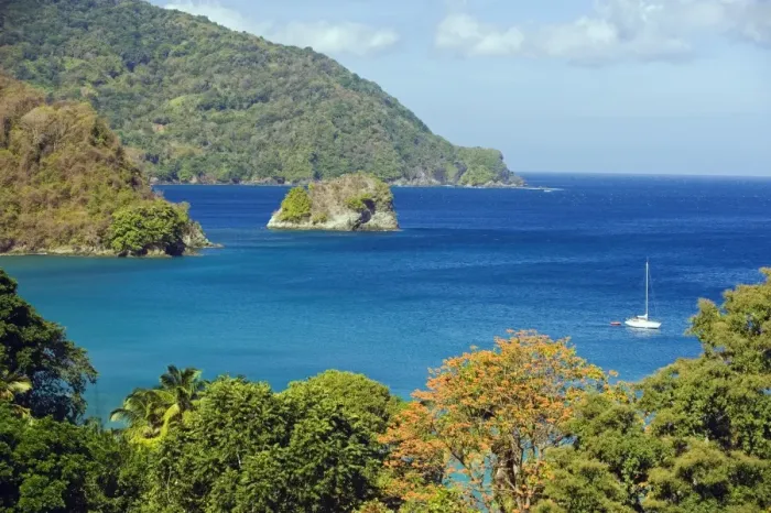 Framed Print : The Caribbean, Trinidad and Tobago, Tobago Island