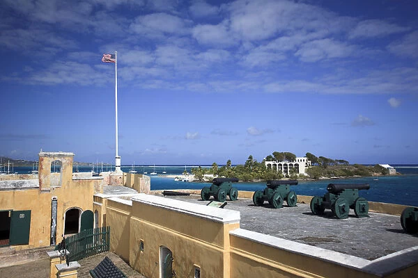 Caribbean, US Virgin Islands, St. Croix, Christiansted, Old town, Fort Christiansvaern
