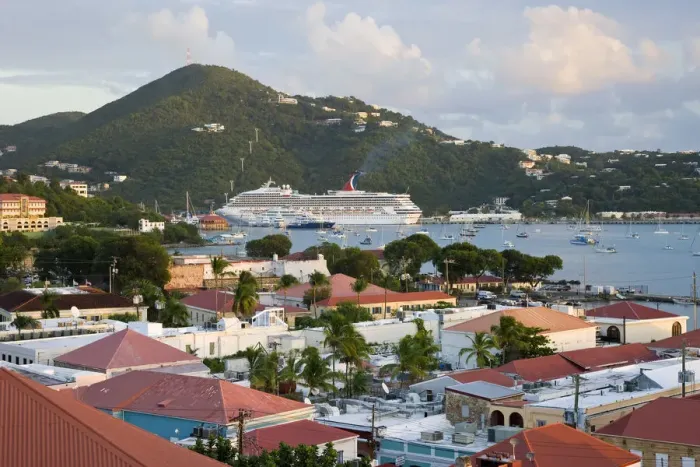Framed Print : Caribbean, US Virgin Islands, St. Thomas, Charlotte Amalie & Havensight cruise ship dock Framed Print : Caribbean, US Virgin Islands, St. Thomas, Charlotte Amalie & Havensight cruise ship dock