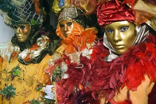 Carnival People in Costumes and Masks