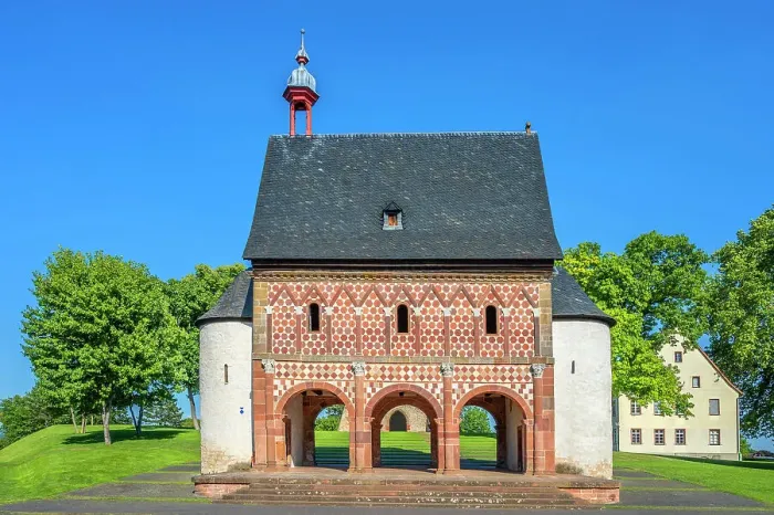 Framed Print : Carolingian Royal Hall, UNESCO World Heritage Lorsch cloister, Lorsch, Hesse, Germany Framed Print : Carolingian Royal Hall, UNESCO World Heritage Lorsch cloister, Lorsch, Hesse, Germany