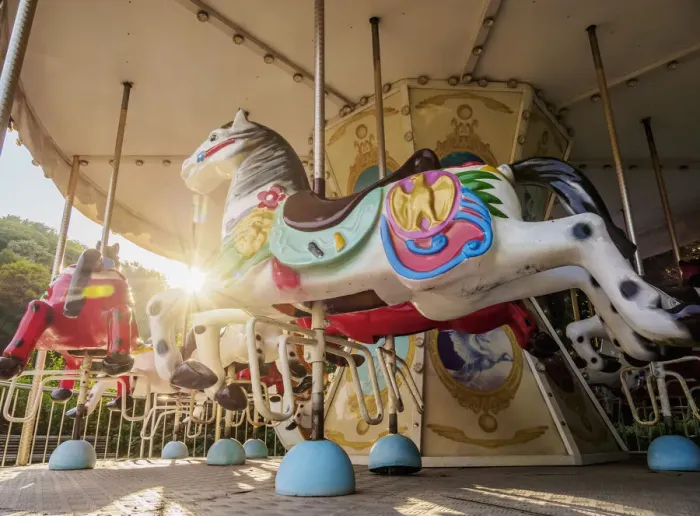 Framed Print : Carousel at Bernardine Garden, Vilnius, Lithuania