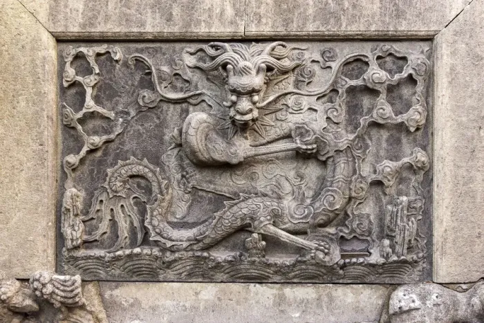 Framed Print : Carved stone dragon, YuYuan Gardens, Old Town, Shanghai, China Framed Print : Carved stone dragon, YuYuan Gardens, Old Town, Shanghai, China