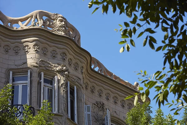 A detail of the 'Casa de los Lirios', one of the best example of Art Nouveau in Buenos Aires, Argentina