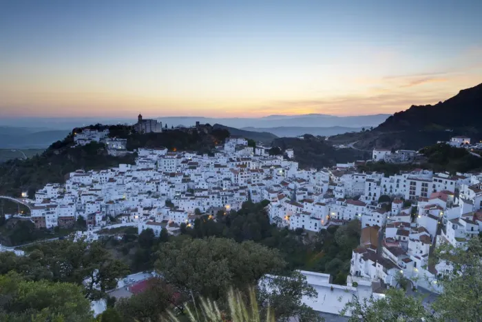 Framed Print : Casares at sunset, Casares, Malaga Province, Andalusia, Spain Framed Print : Casares at sunset, Casares, Malaga Province, Andalusia, Spain