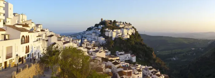 Framed Print : Casares at sunset, Casares, Malaga Province, Andalusia, Spain Framed Print : Casares at sunset, Casares, Malaga Province, Andalusia, Spain