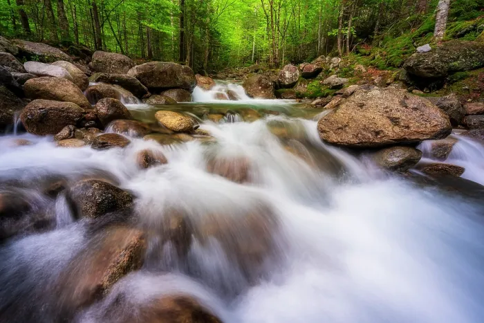 Framed Print : Cascade on Falling Waters Trail, White Mountain National Forest, Franconia Notch State Park, New Hampshire, USA Framed Print : Cascade on Falling Waters Trail, White Mountain National Forest, Franconia Notch State Park, New Hampshire, USA