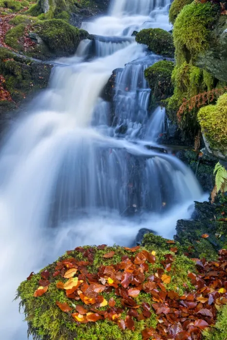 Framed Print : Cascading Waterfall in Autumn, Birks of Aberfeldy, Perth & Kinross, Scotland Framed Print : Cascading Waterfall in Autumn, Birks of Aberfeldy, Perth & Kinross, Scotland