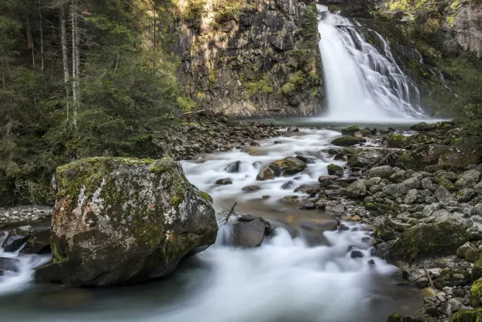 Framed Print : Cascate di Riva or Reinbach waterfall, Sand in Taufers or Campo Tures, Alto Adige