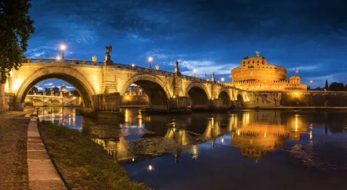 Framed Print : Castel Sant Angelo at Night, Rome, Italy