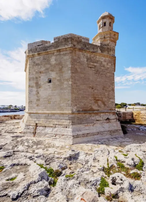 Framed Print : Castell de Sant Nicolau, coastal defense castle tower, Ciutadella, Menorca or Minorca Framed Print : Castell de Sant Nicolau, coastal defense castle tower, Ciutadella, Menorca or Minorca