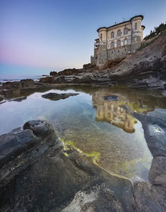 Framed Print : Castello del Boccale at sunrise with reflection, Livorno, Tuscany, Italy Framed Print : Castello del Boccale at sunrise with reflection, Livorno, Tuscany, Italy