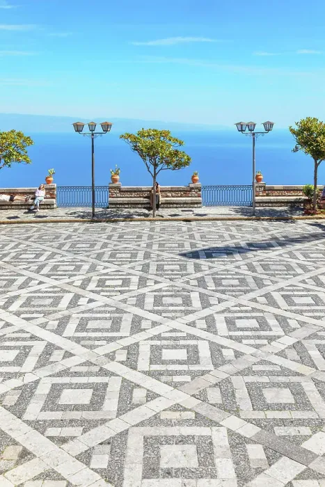 Framed Print : Castelmola village main square, Castelmola, Taormina, Sicily, Italy Framed Print : Castelmola village main square, Castelmola, Taormina, Sicily, Italy