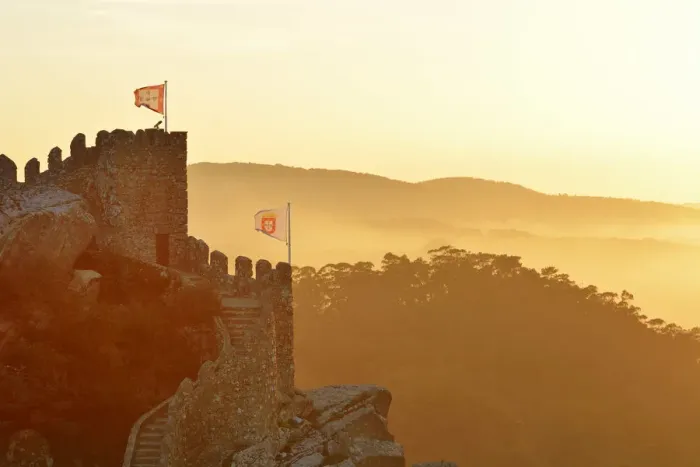 Framed Print : Castelo dos Mouros (Castle of the Moors), dating back to the 10th century, in Framed Print : Castelo dos Mouros (Castle of the Moors), dating back to the 10th century, in
