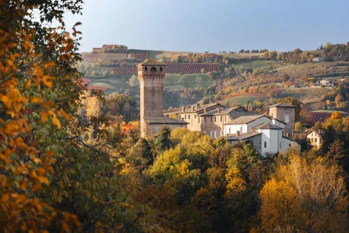 Framed Print : Castelvetro di Modena during autumn. Castelvetro di Modena, Modena province, Emilia Romagna, Italy Framed Print : Castelvetro di Modena during autumn. Castelvetro di Modena, Modena province, Emilia Romagna, Italy
