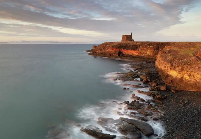 Framed Print : Castillo de Las Coloradas and coastline bathed in morning light, Playa Blanca, Lanzarote, Canary Islands, Spain Framed Print : Castillo de Las Coloradas and coastline bathed in morning light, Playa Blanca, Lanzarote, Canary Islands, Spain