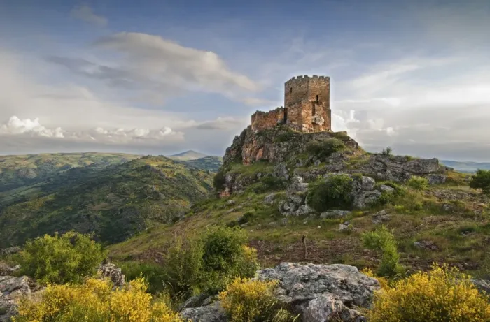Framed Print : Castle of Algoso from the 12th century. Tras os Montes, Portugal Framed Print : Castle of Algoso from the 12th century. Tras os Montes, Portugal