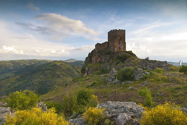 Castle of Algoso dating from the 12th century. Tras os Montes, Portugal