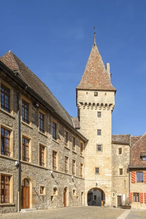 Framed Print : Castle of Colombier, Neuchatel, Switzerland Framed Print : Castle of Colombier, Neuchatel, Switzerland