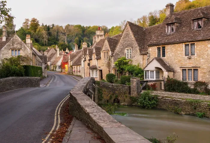 Framed Print : Castle Combe, often named as the prettiest village in England, Wiltshire, Cotswolds, England