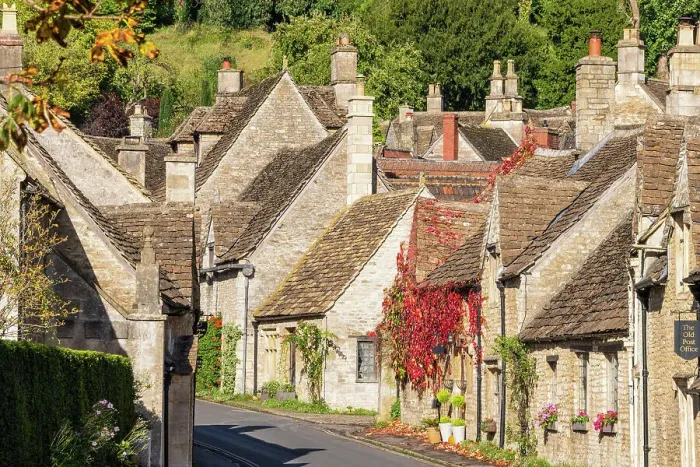 Framed Print : Castle Combe, often named as the prettiest village in England, Wiltshire, Cotswolds, England
