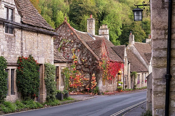 Castle Combe, often named as the prettiest village in England, Wiltshire, Cotswolds, England
