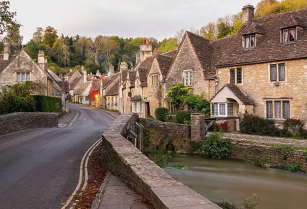 Castle Combe, often named as 'the prettiest village in England', Wiltshire, Cotswolds, England